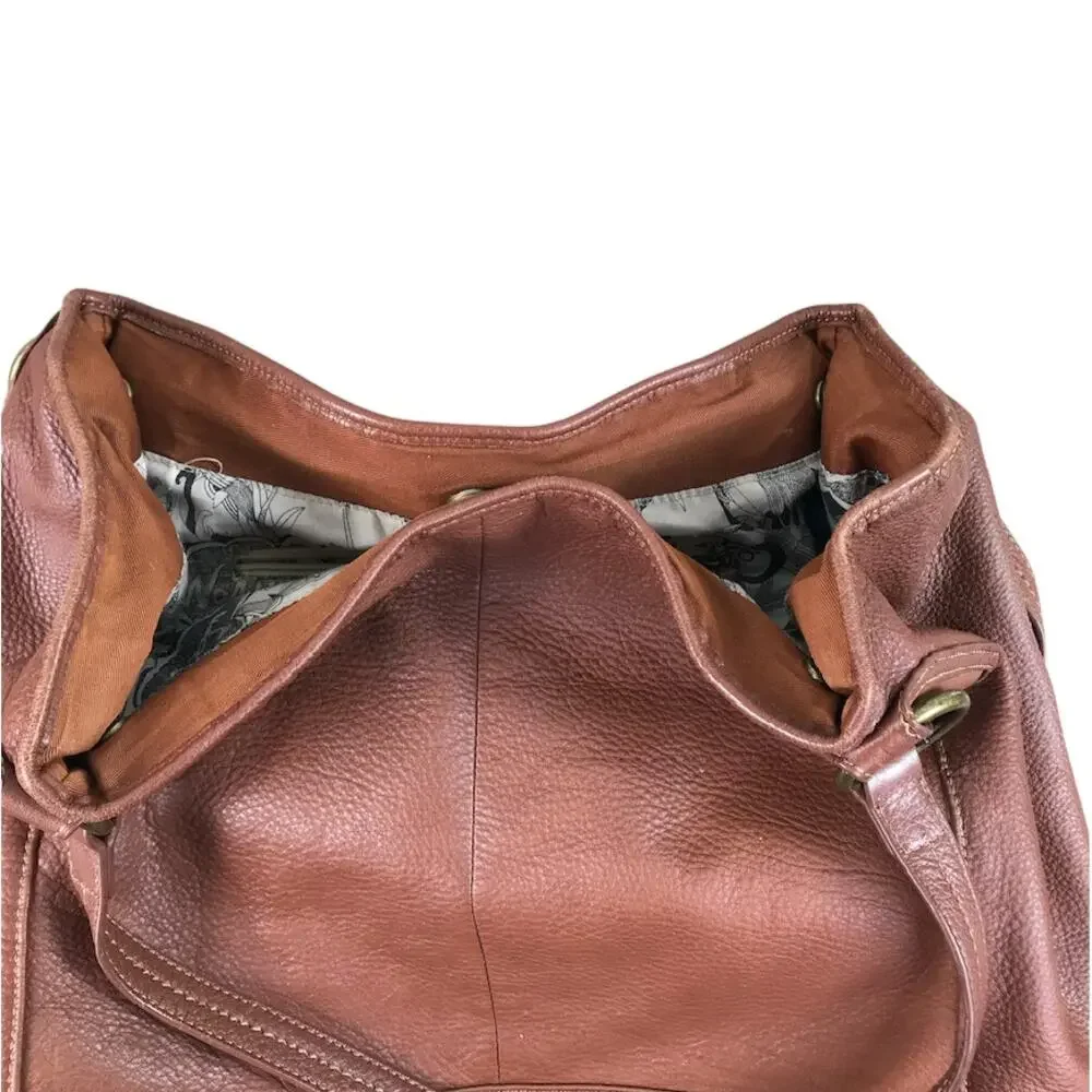 THE SAK Leather Tote Bag Brown Adjustable Office Everyday Travel Lifestyle Work - Picture 5 of 7